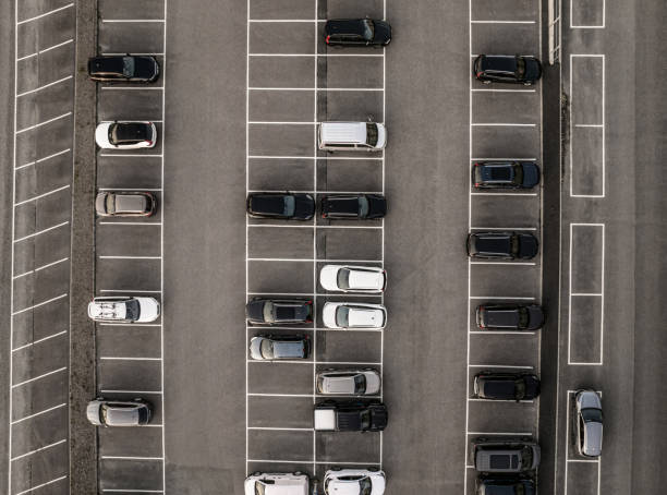 istock Above view of parking lot 2189800367