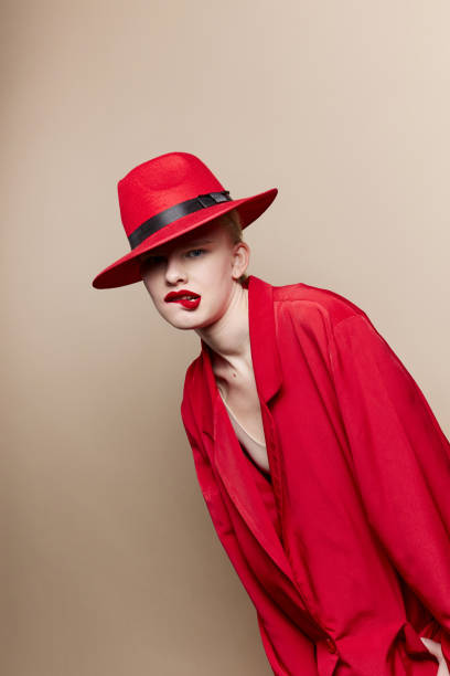 istock glamorous woman red lips fashion jacket cosmetics studio model unaltered 2189801289