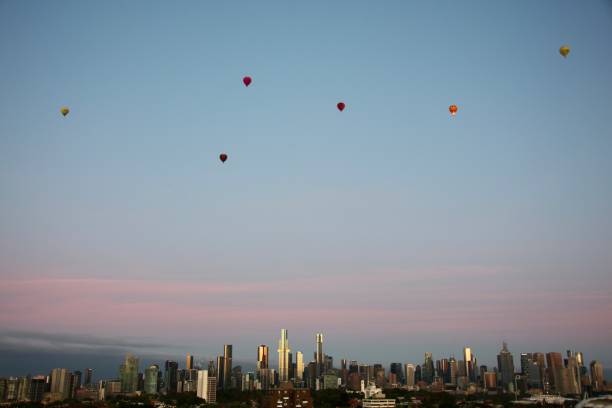 istock Hot air balloons over Melbourne 2189809655