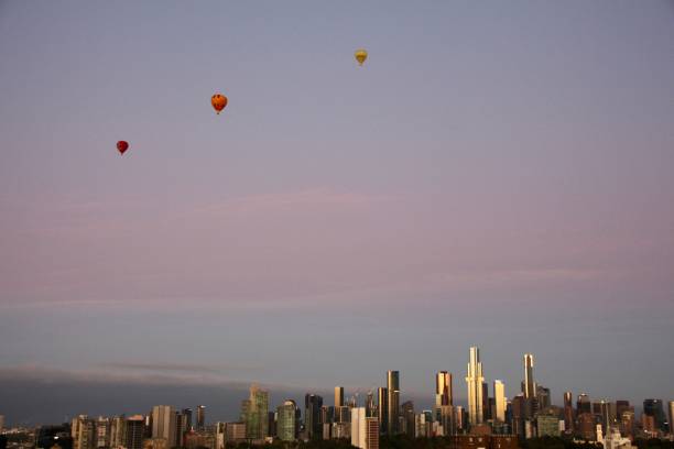 istock Hot air balloons over Melbourne 2189809784