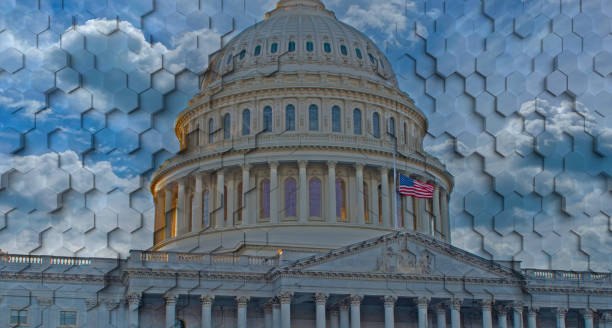 istock Digital politics, global networking, cyber security concept 2189810773