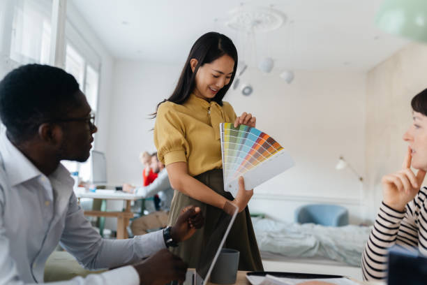 istock Architecture designers choosing from a colour palette 2189819767