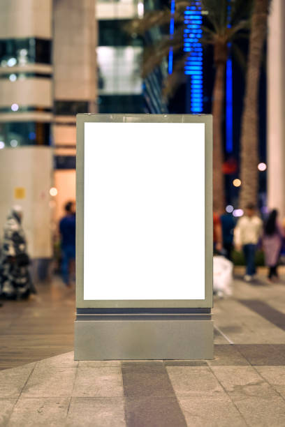 istock billboard in front of shopping mall isolated on white 2189826308