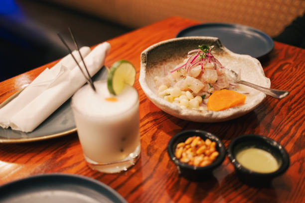 istock Peruvian Food Ceviche and Drink - Restaurant 2189827082