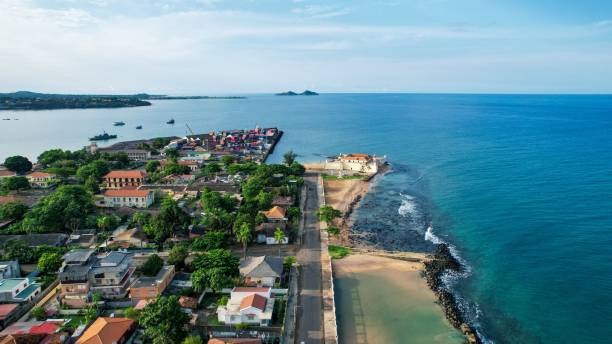 istock Coastal cityscape with vibrant port 2189832069