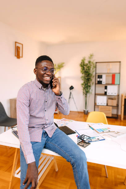 istock Man is talking on the phone. 2189846757