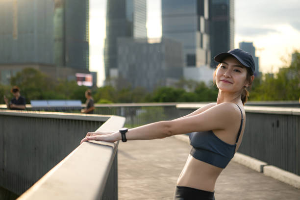 istock Young woman and exercise time in a city park 2189849231
