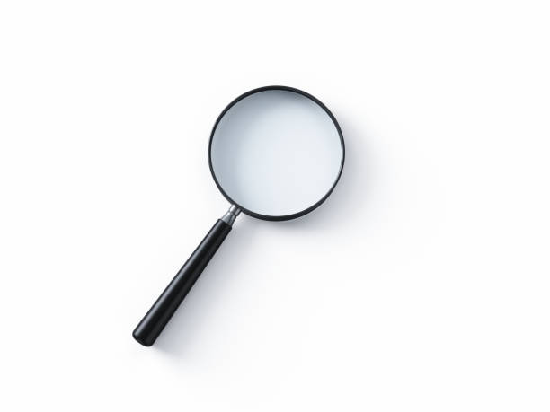 istock Magnifying glass on isolated white background. (Clipping Path Model+shadow) 2189850294