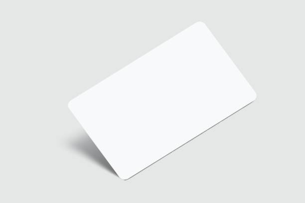 istock Rounded corners business card, gift card or credit card with shadow. Mockup empty design for presentation branding, corporate identity, ads, invitation card, stationery, document, voucher. Vector 2189862213