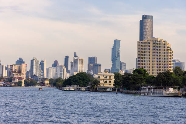 istock Bangkok downtown with the Chao Praya River, Thailand 2189871175
