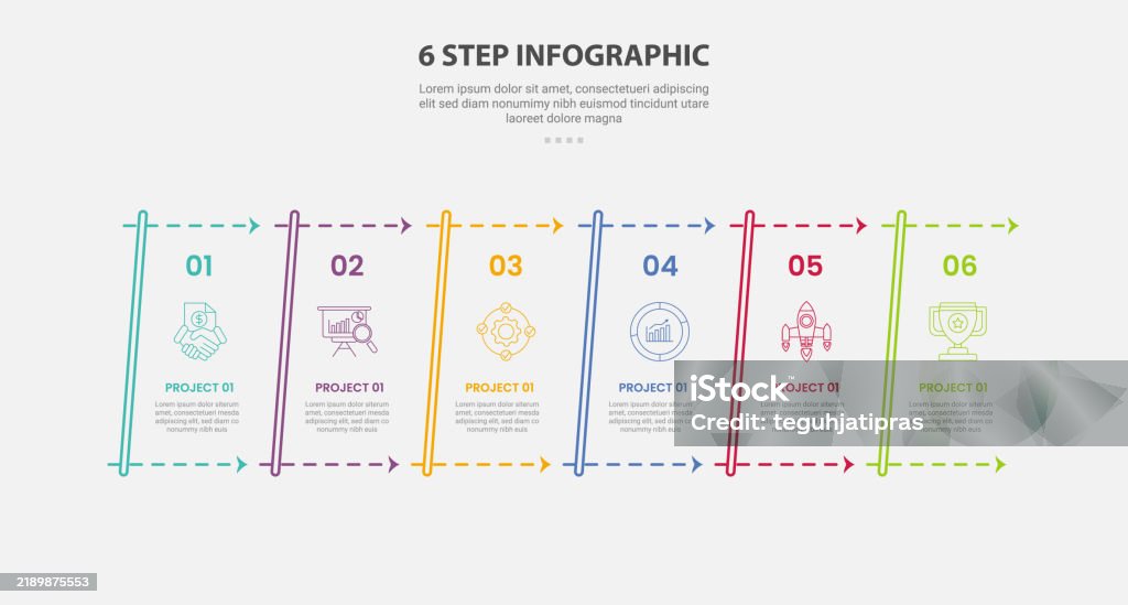 Edit 6 Point 6 Points Template Infographic Outline Style With 6 Point Step Template ...