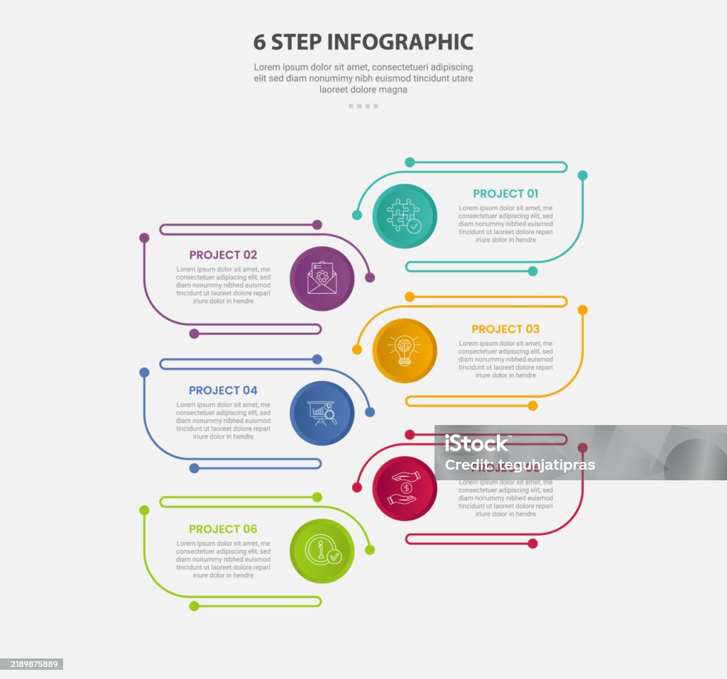 6 Point Summary Example 6 Points Template Infographic Outline Style With 6 Point Step Template ...