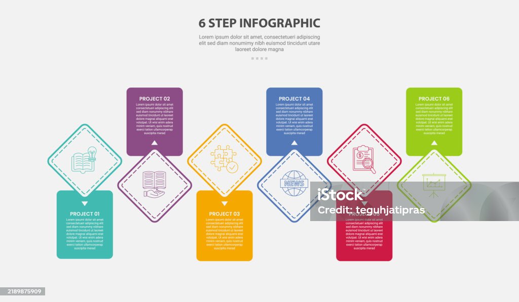 6 Point Examples 6 Points Template Infographic Outline Style With 6 Point Step Template ...