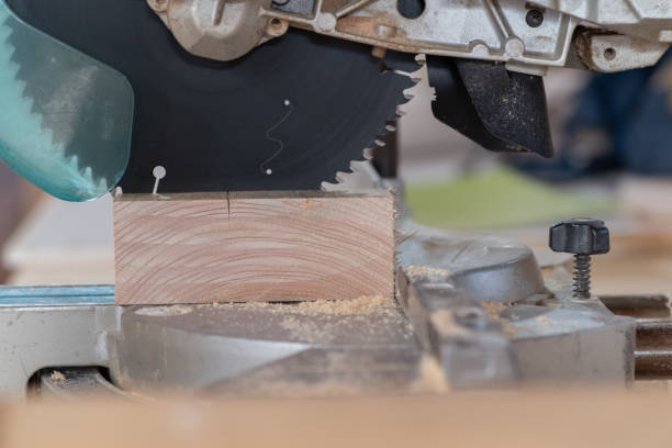 istock Cutting wood with an electric saw 2189883926