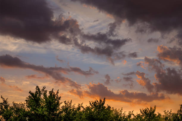 istock Stormy sky at the sunset. Climate change concept 2189885660
