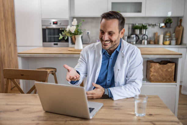 istock Doctor delivering lecture at virtual medical conference 2189887594