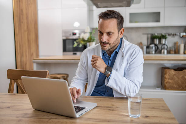 istock Doctor delivering lecture at virtual medical conference 2189887596