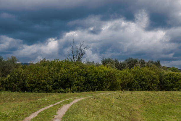 Stormy sky in the summer. Climate change.