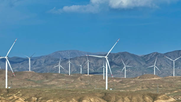 istock Wind power station In Tsaidam Basin,China,Aaia. 2189895995