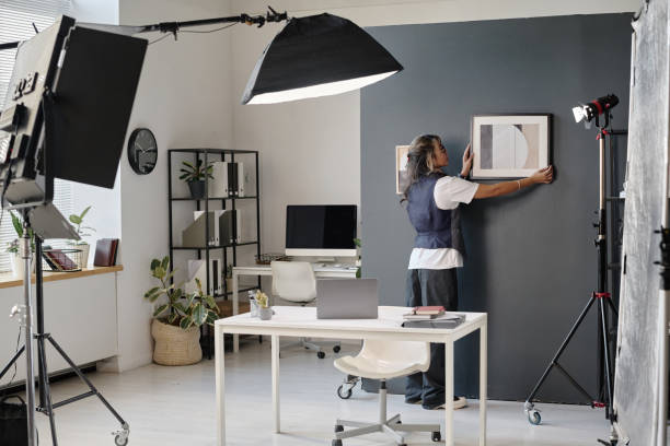 istock Unrecognizable Woman Adjusting Abstract Picture 2189896954