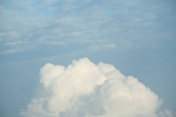 Photography of White clouds, blue sky in a sunny afternoon, are suitable for the background