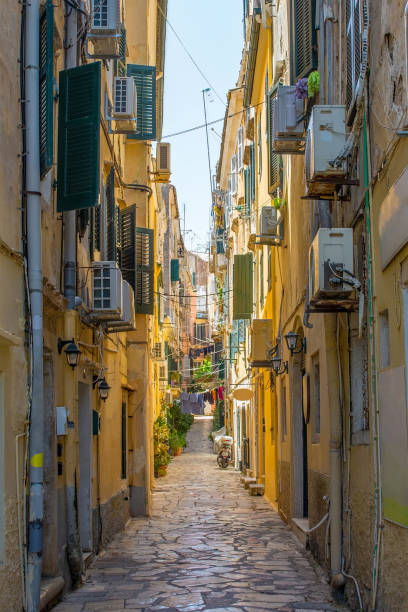 istock Residential Road in Corfu Old Town, Greece 2189902258