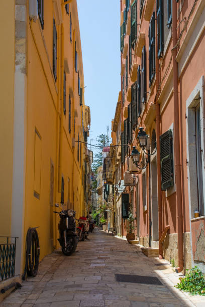 istock Residential Road in Corfu Old Town, Greece 2189902400