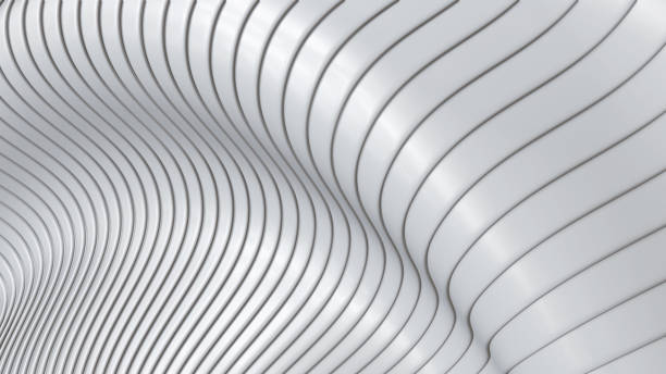 istock White striped pattern background, 3d lines design, abstract minimal white gray background for business presentation. 2189912510
