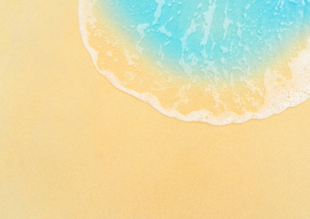 istock beautifully sand beach, closeup, top view 2189919063
