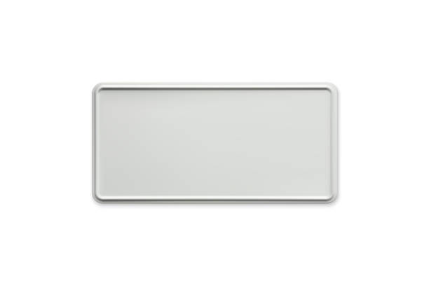 istock Blank Car number plate. Vehicle registration license template 2189919594