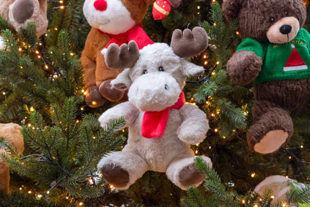 istock Close Up Moose In A Christmas Tree 2189919660