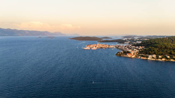 Croatian town golden hour