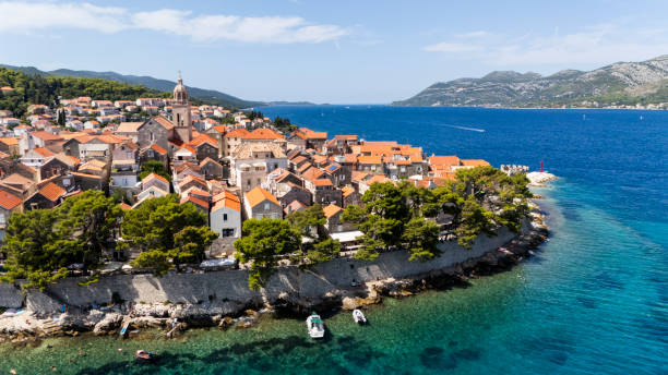 istock Korcula,Historic Town with Coastal and Mountain View 2189921782
