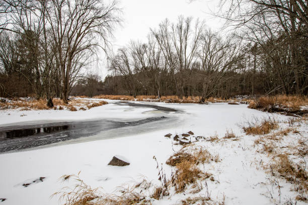 istock Big Rib River partially frozen in central Wisconsin 2189929866