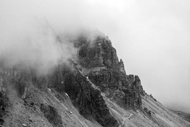 istock mountain landscape in misty and cloudy conditions. 2189932826