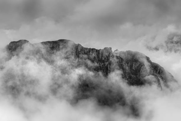 istock mountain landscape in misty and cloudy conditions. 2189932876