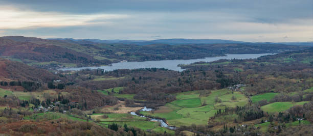 istock Dramatic large panorama aerial drone landscape image of Windermere in Lake District during Autumn sunrise viewed from above Loughrigg Fell 2189948034