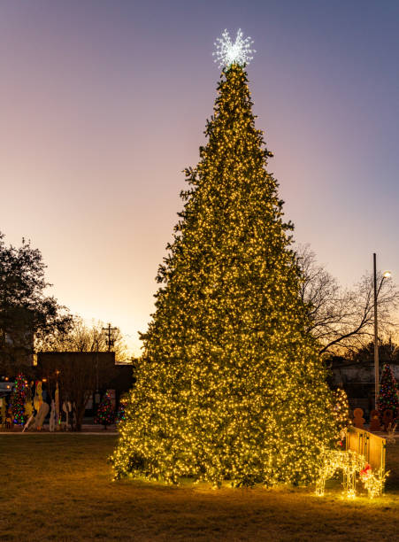 Christmas tree lights spectacular in Johnson City, Texas