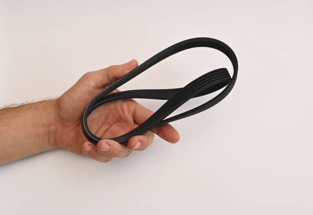 istock generator belt is in hand. car parts 2189957360