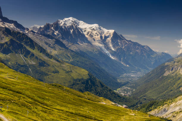 istock Mont Blanc, Monte Bianco mountain summit in the Alps 2189957529