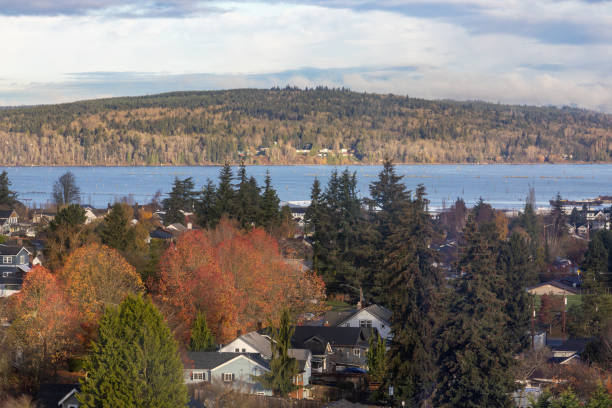 istock Fall morning facing the Snohomish River in Everett WA 2189961158