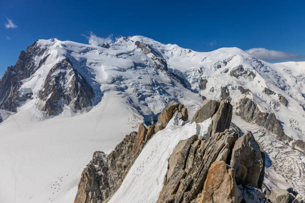 istock Mont Blanc, Monte Bianco mountain summit in the Alps 2189961326