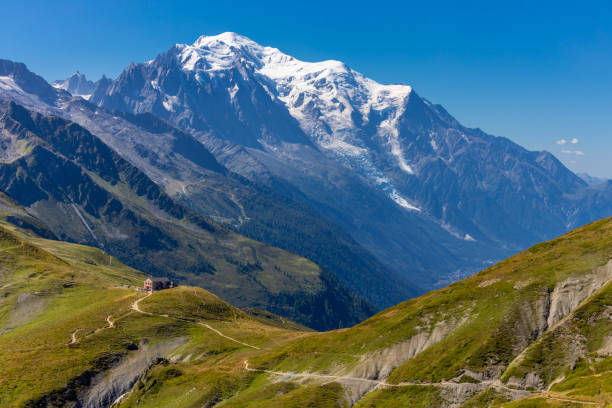 istock Mont Blanc, Monte Bianco mountain summit in the Alps 2189961425