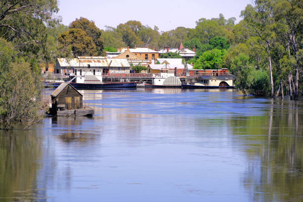 This image brings back memories of the devastating 2022 floods that left a trail of destruction in its wake. The recent surge in water levels has prompted authorities to issue warnings to residents and businesses in the affected areas, with many evacuating to higher ground. The usually bustling tourist town of Echuca, known for its historic port and scenic river cruises, has come to a standstill as the Murray River continues its relentless rise.