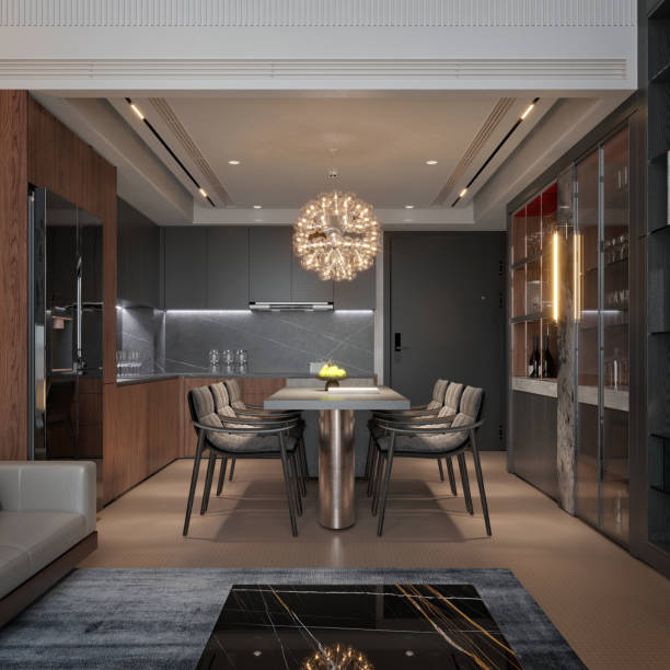 istock 3d render of living room and dining space 2189973045