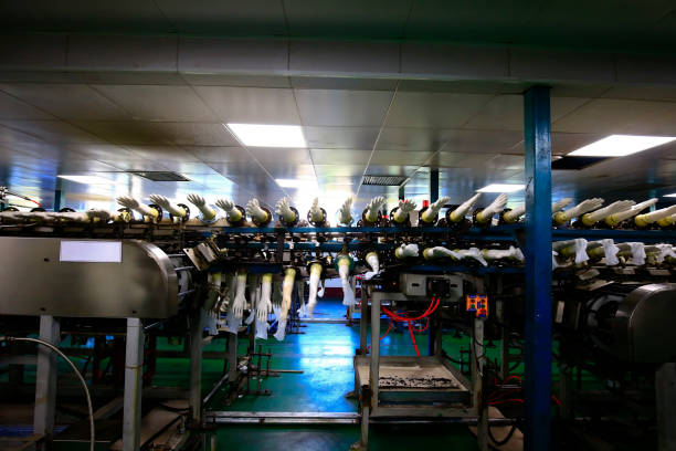 istock Gloves factory production workshop and mechanical equipment 2189987558