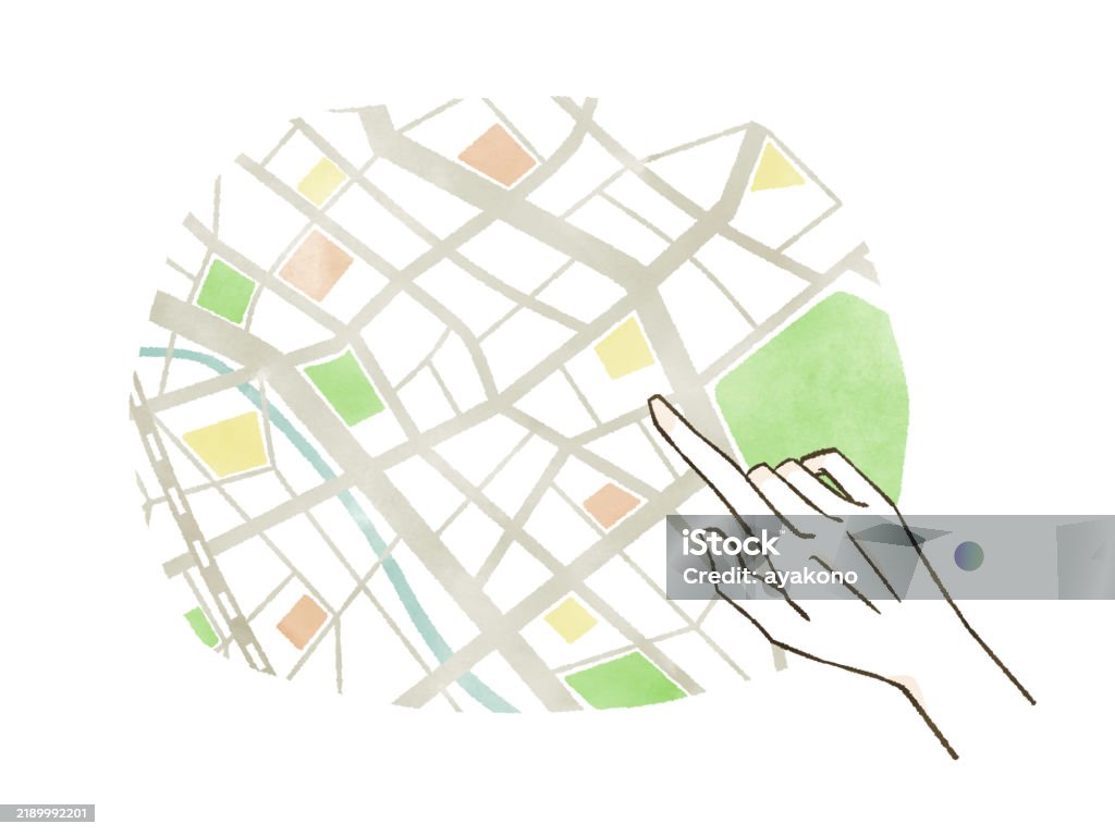 Checvking A Rmap Hand Checking Map Stock Illustration - Download Image Now - Arrival ...