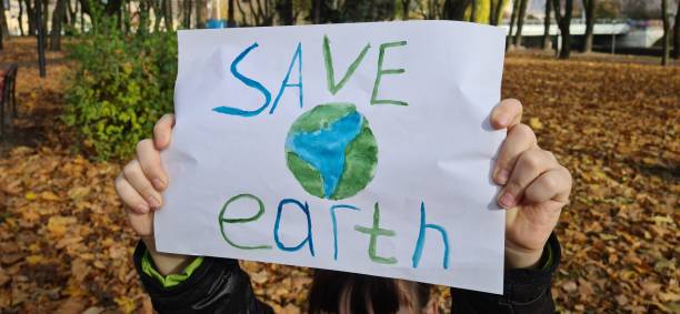istock Poster Save Earth and climate strike and demonstration 2189992753