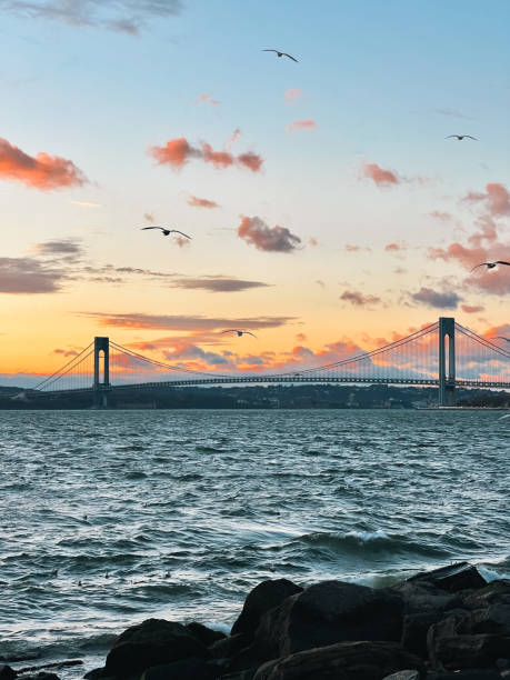 istock Verrazano bridge at the sunset 2189995345