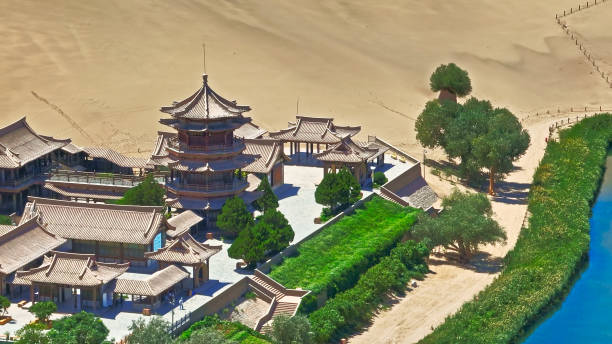 istock Mingsha Mountain Crescent Spring,Dunhuang,Gansu,China,Asia. 2190000833